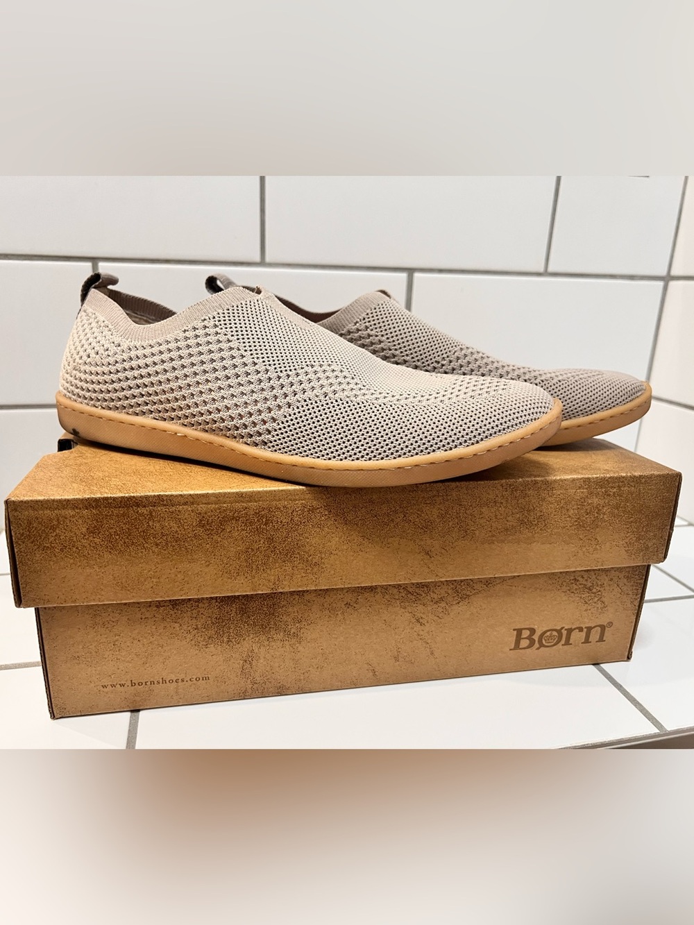 Børn Antero Knit Slip-On Sneakers Grey Size 8